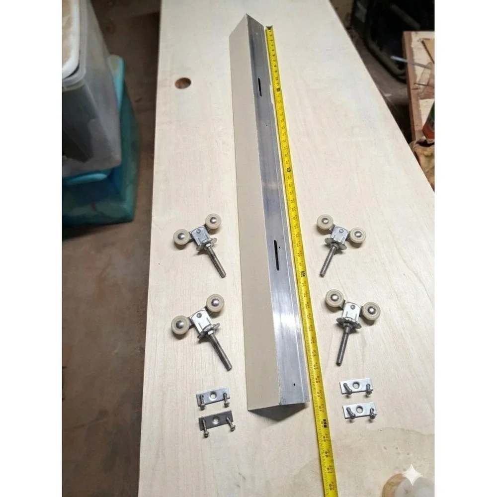 Complete Vintage 1970s Heavy-Duty Unified Closet bypass Door System - 47